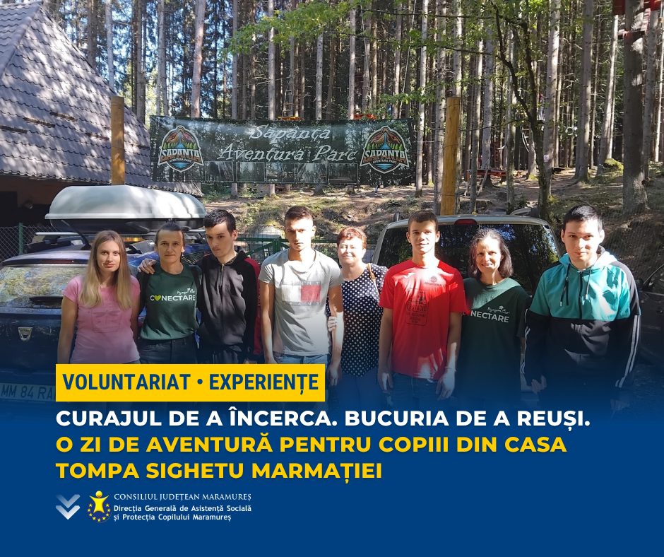 Copiii din Casa de Tip Familial Tompa din Sighetu Marmației, într-o zi de activități la Parcul de Aventură din Săpânța