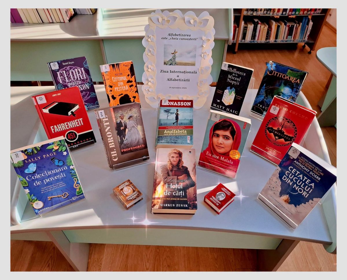 Două expoziții de carte la Biblioteca Județeană „Petre Dulfu”, de Ziua Internațională a Alfabetizării